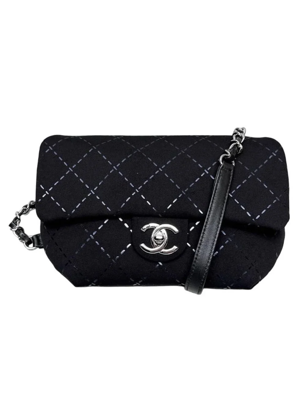 Chanel Chain Shoulder Bag CC Logo Black